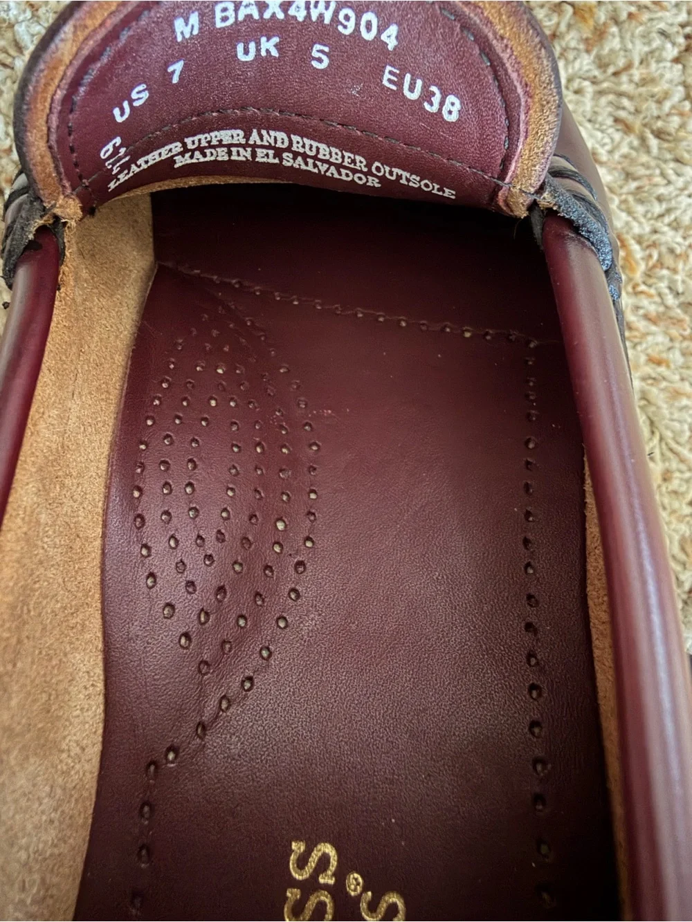 G.H. Bass & Co. Women's Wine Penny Loafers with Black Platform Sole